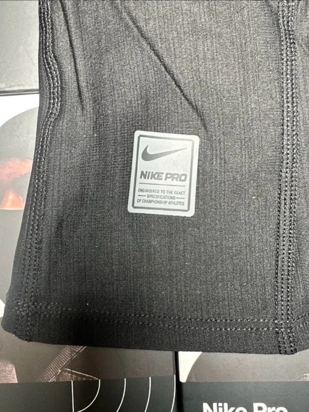 Nike Black Pro Compression Sleeve with Swoosh Patch